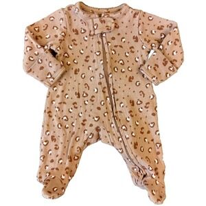 Carters Baby Girl Preemie Sleeper Outfit Reborn Clothes Animal Print Zipper 2